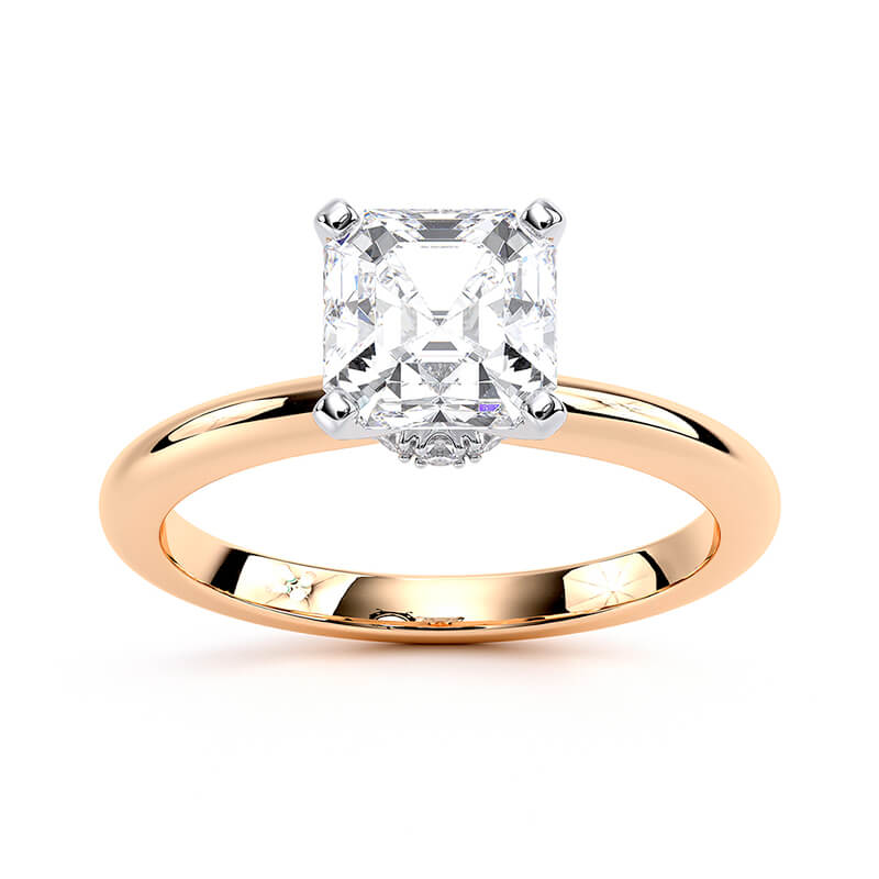 Secret Halo Plain Band | Asscher