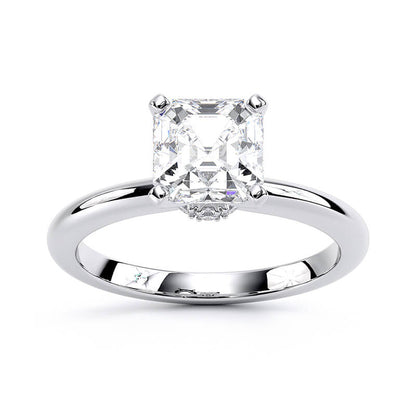 Secret Halo Plain Band | Asscher