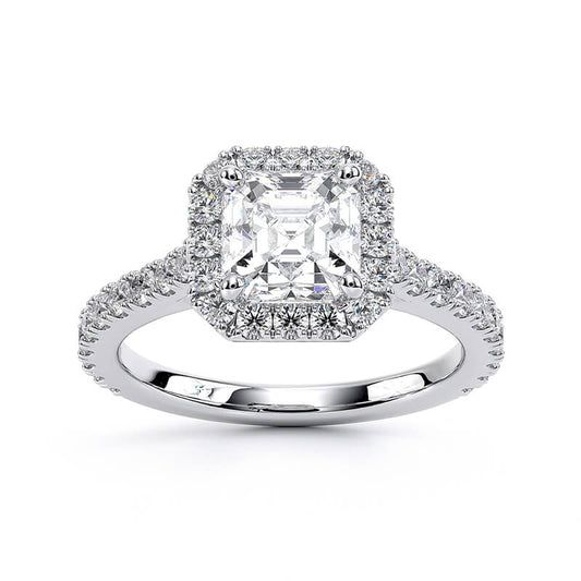 Accent Halo 2/3ctw | Asscher