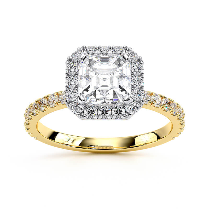 Lux Halo Accent 3/4ctw | Asscher