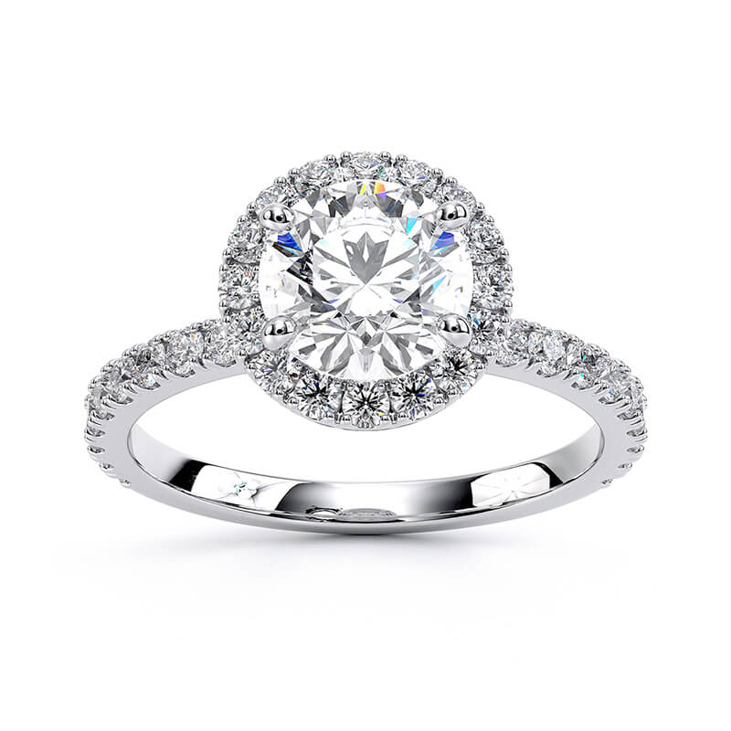 Lux Halo Accent 3/4ctw | Round Prong