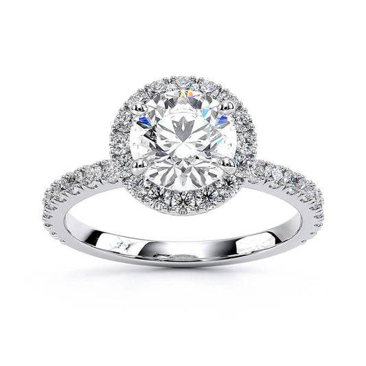 Lux Halo Accent 3/4ctw | Round Prong